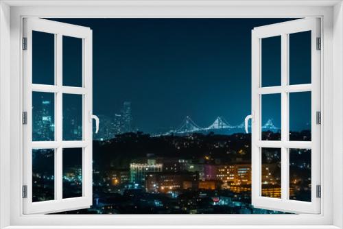 Fototapeta Naklejka Na Ścianę Okno 3D - View of San Francisco, CA at night