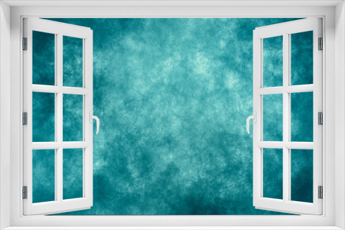 Fototapeta Naklejka Na Ścianę Okno 3D - Abstract blue green background . Painted paper , canvas , wall . Grunge texture