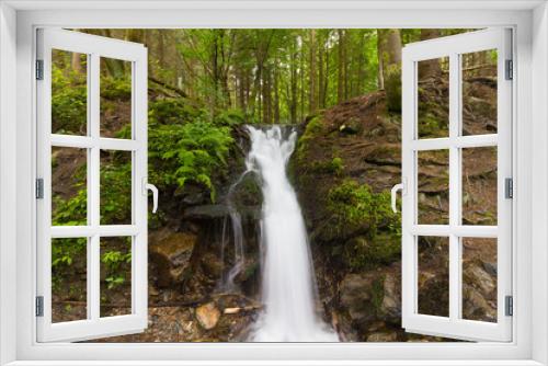 Fototapeta Naklejka Na Ścianę Okno 3D - The waterfall in mountain