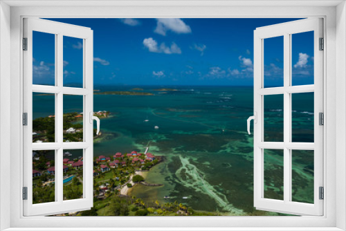 Fototapeta Naklejka Na Ścianę Okno 3D - Vue aérienne de l'hôtel Lagoon Resort, au Cap Est, en Martinique