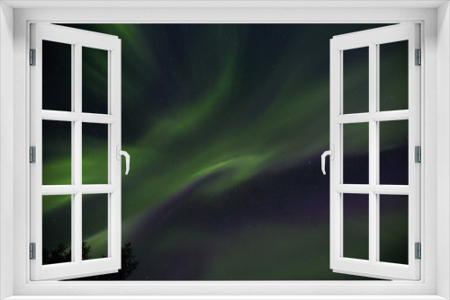 Fototapeta Naklejka Na Ścianę Okno 3D - Northern lights in Kiruna, Lapland, Sweden