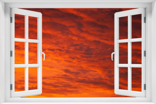 Fototapeta Naklejka Na Ścianę Okno 3D - red sky sunset
