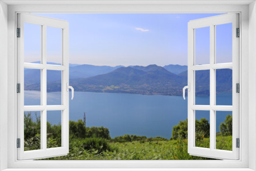 Fototapeta Naklejka Na Ścianę Okno 3D - Panorama vom Lago Maggiore 