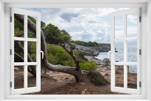 Fototapeta Naklejka Na Ścianę Okno 3D - Cala en Turqueta, plage de Minorque, îles Baléares