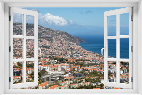 Panoramic view of Funchal on Madeira Island. Portugal