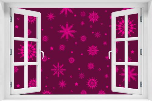 Pink Christmas snowflakes background