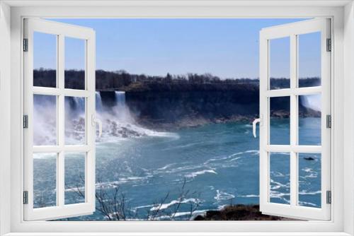 Fototapeta Naklejka Na Ścianę Okno 3D - Panorama des chutes du Niagara.