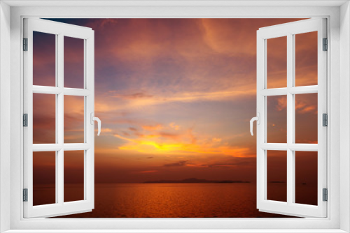 Fototapeta Naklejka Na Ścianę Okno 3D - Beautiful sunset on the sea