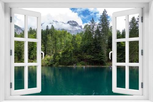 Fototapeta Naklejka Na Ścianę Okno 3D - Blausee Panorama