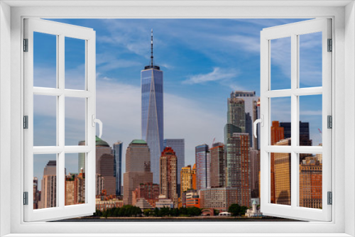 Fototapeta Naklejka Na Ścianę Okno 3D - View of south Manhattan from Hudson River