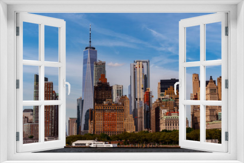 Fototapeta Naklejka Na Ścianę Okno 3D - View of south Manhattan from Hudson River