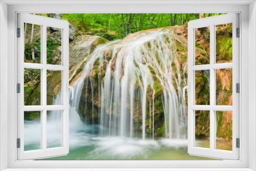 Fototapeta Naklejka Na Ścianę Okno 3D - Multijet waterfall