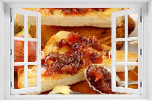 Fototapeta Naklejka Na Ścianę Okno 3D - Fig Jam Sandwiches