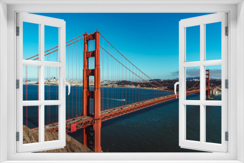 Fototapeta Naklejka Na Ścianę Okno 3D - Overview on the Golden Gate bridge