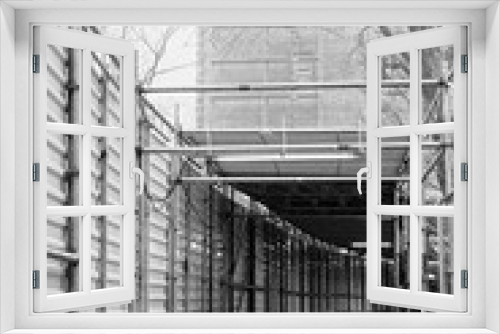Fototapeta Naklejka Na Ścianę Okno 3D - Durchgang Baustelle