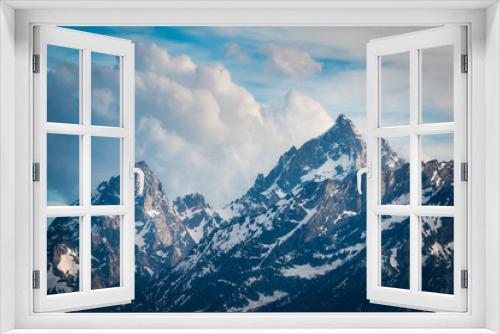Fototapeta Naklejka Na Ścianę Okno 3D - Moody Tetons