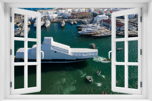 Fototapeta Naklejka Na Ścianę Okno 3D - the port in Palma de Mallorca Spain view from the top
