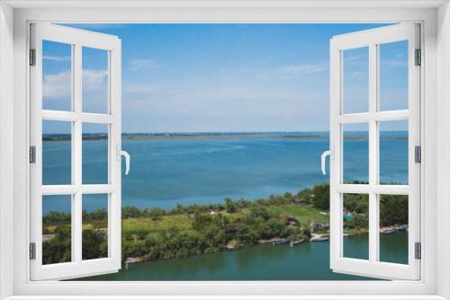 Fototapeta Naklejka Na Ścianę Okno 3D - View of island of Torcello and lagoon, from bell tower of Cathedral of Santa Maria Assunta, Torcello, Venice, Italy