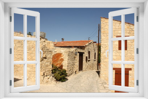 Fototapeta Naklejka Na Ścianę Okno 3D - Stone Houses in the Village of Lofou, Cyprus