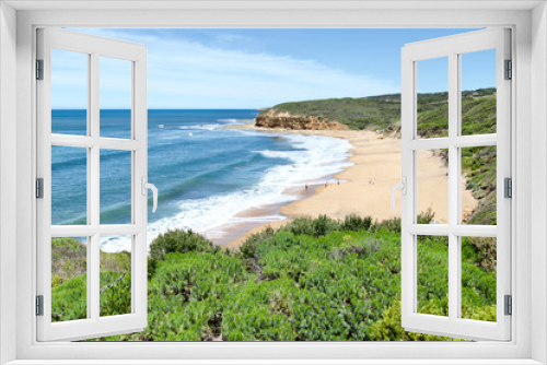 Fototapeta Naklejka Na Ścianę Okno 3D - Scenic lookout in The Great Ocean Road, an iconic Australian destination.