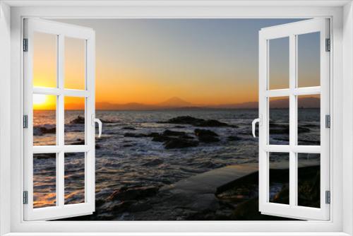 Fototapeta Naklejka Na Ścianę Okno 3D - 江ノ島からの富士山