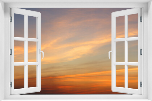 Fototapeta Naklejka Na Ścianę Okno 3D - Panoramic view of dramatic twilight sky background