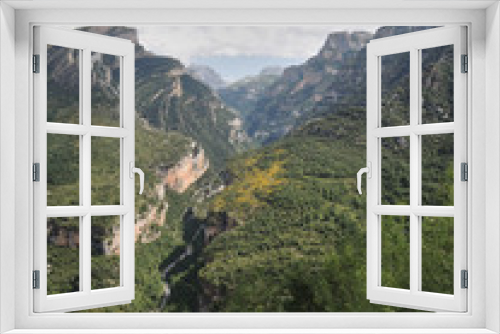 Fototapeta Naklejka Na Ścianę Okno 3D - The Añisclo Canyon in the National Park of Ordesa and Monte Perdido in the Pyrenees of the province of Huesca. Aragon. Spain