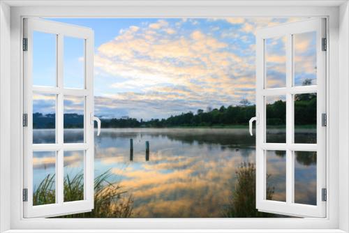 Fototapeta Naklejka Na Ścianę Okno 3D - Dawn, Lake Okareka,