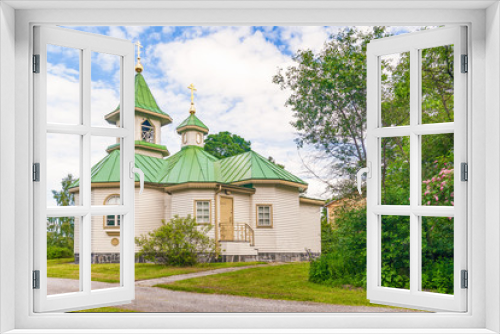 Fototapeta Naklejka Na Ścianę Okno 3D - Ortodox Church of St Nicholas in the town of Imatra.Finland