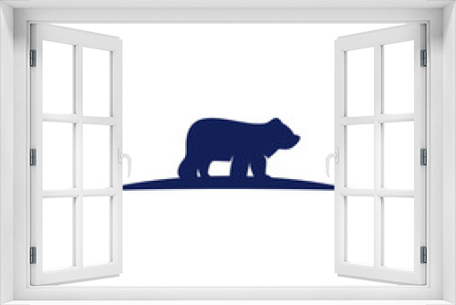 Fototapeta Naklejka Na Ścianę Okno 3D - Bear logo designs vector. Walking  baby bear illustration.