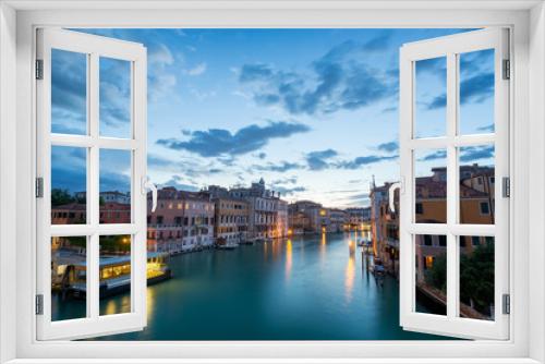 Fototapeta Naklejka Na Ścianę Okno 3D - The Grand Canal of Venice after sunset