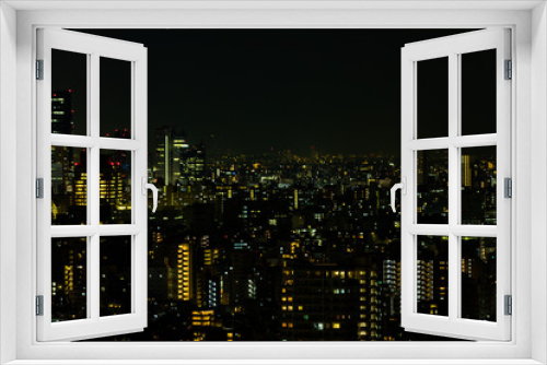 Fototapeta Naklejka Na Ścianę Okno 3D - Tokyo Shinjuku area nightview