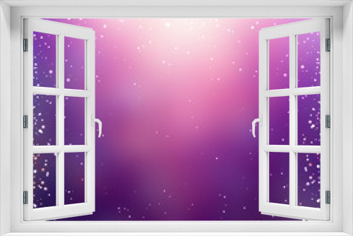 Shimmer frame on deep purple defocus background. Magical simple illustration. Winter festive decor.