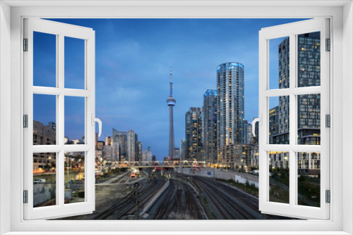 Fototapeta Naklejka Na Ścianę Okno 3D - Toronto skyline by night