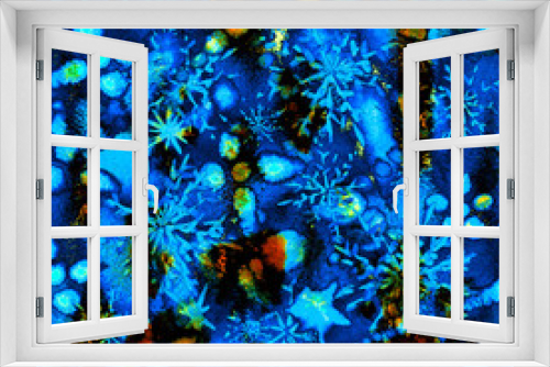 Fototapeta Naklejka Na Ścianę Okno 3D - surreal cosmic magic unusual seamless watercolor pattern endless repeat