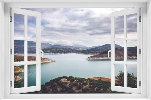 Fototapeta Naklejka Na Ścianę Okno 3D - Lake Iznajar in Andalucia, Southern Spain