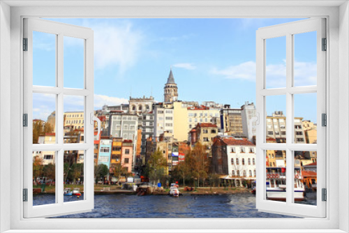Fototapeta Naklejka Na Ścianę Okno 3D - Istanbul city view at Galata