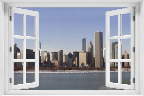Fototapeta Naklejka Na Ścianę Okno 3D - Chicago Panorama