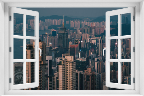 Fototapeta Naklejka Na Ścianę Okno 3D - Cityscape of Hong Kong