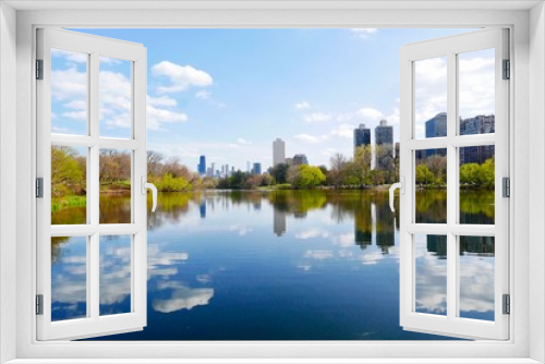 Fototapeta Naklejka Na Ścianę Okno 3D - Sky Reflections - Northpond 