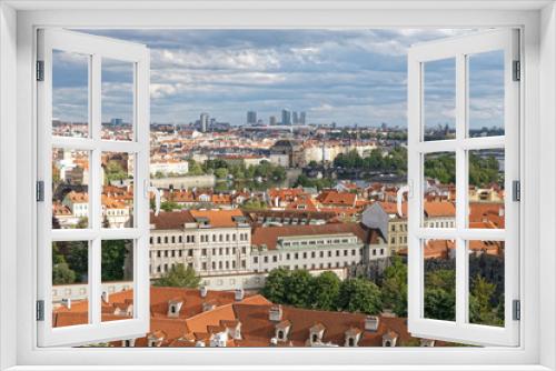Fototapeta Naklejka Na Ścianę Okno 3D - 展望台よりプラハの街風景