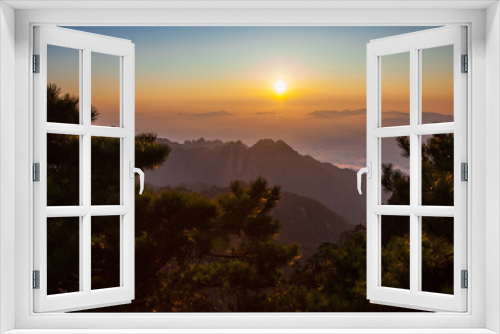 Fototapeta Naklejka Na Ścianę Okno 3D - Huangshan mountain, Sunrise, Anhui, China