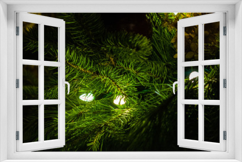 Fototapeta Naklejka Na Ścianę Okno 3D - Green Christmas Tree Background
