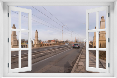 Fototapeta Naklejka Na Ścianę Okno 3D - Most Osobowicki, Wrocław