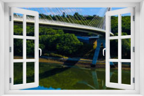 Fototapeta Naklejka Na Ścianę Okno 3D - Stunningly beautiful Terenez bridge to the Crozon Peninsula. Finister. Brittany. France