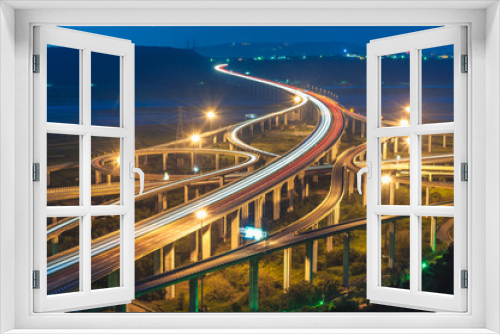 Fototapeta Naklejka Na Ścianę Okno 3D - interchange system of highway in Taichung