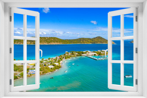 Fototapeta Naklejka Na Ścianę Okno 3D - Virgin Islands St Thomas Caribbean Aerial
