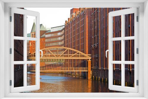 Fototapeta Naklejka Na Ścianę Okno 3D - Speicherstadt in Hamburg