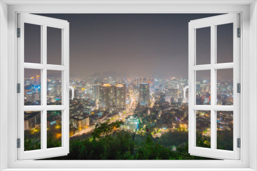 Fototapeta Naklejka Na Ścianę Okno 3D - Night view of downtown of Seoul, South Korea. 