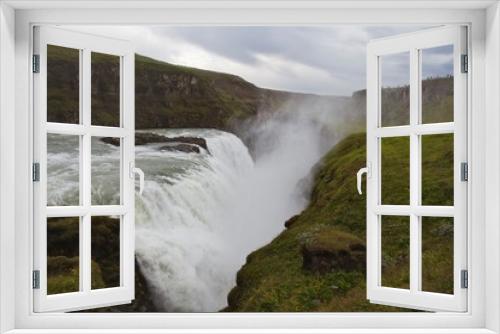 Fototapeta Naklejka Na Ścianę Okno 3D - Panoramic view of Gullfoss waterfall, Iceland 